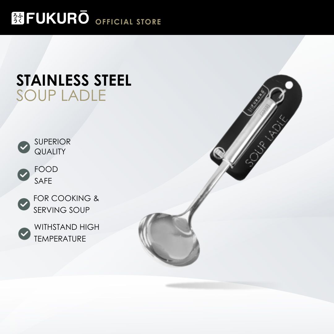 HH 0350 – Fukuro Stainless Steel Soup Ladle – With Packaging