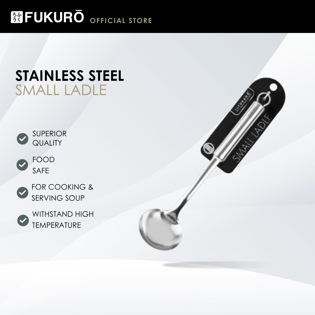 HH 0353 – Fukuro Stainless Steel Small Ladle – With Packaging