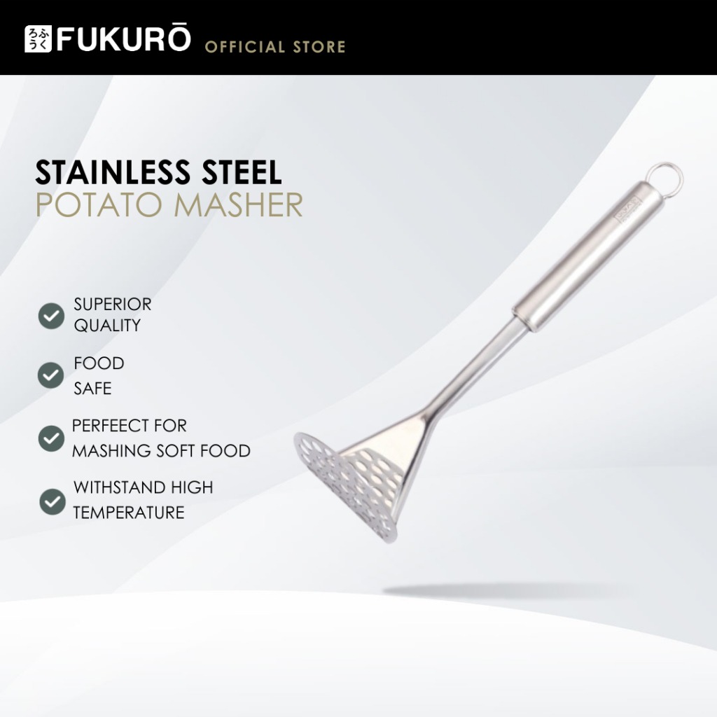 HH 0355 – Fukuro Stainless Steel Potato Masher – Without Packaging
