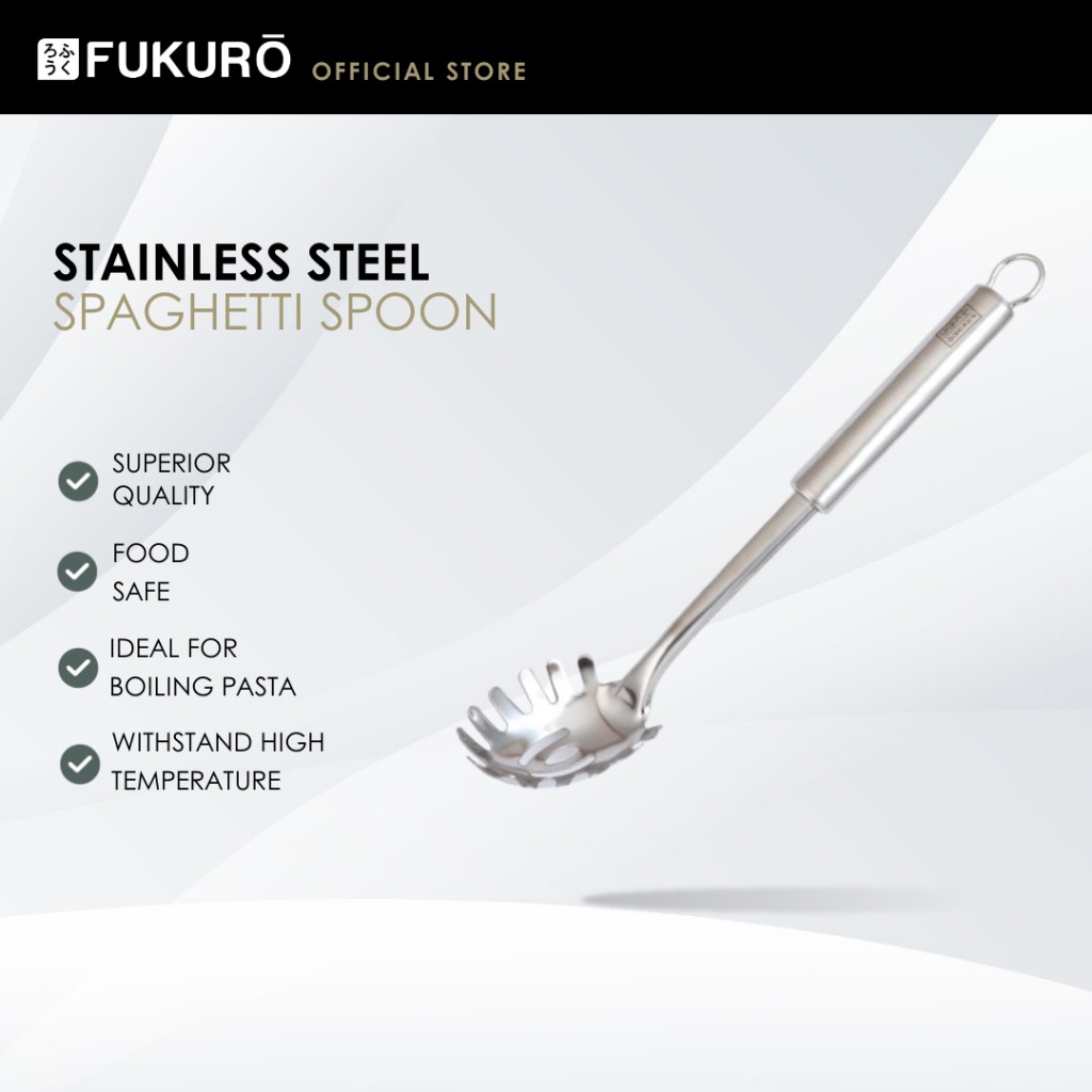 HH 0356 – Fukuro Stainless Steel Spaghetti Spoon – Without Packaging