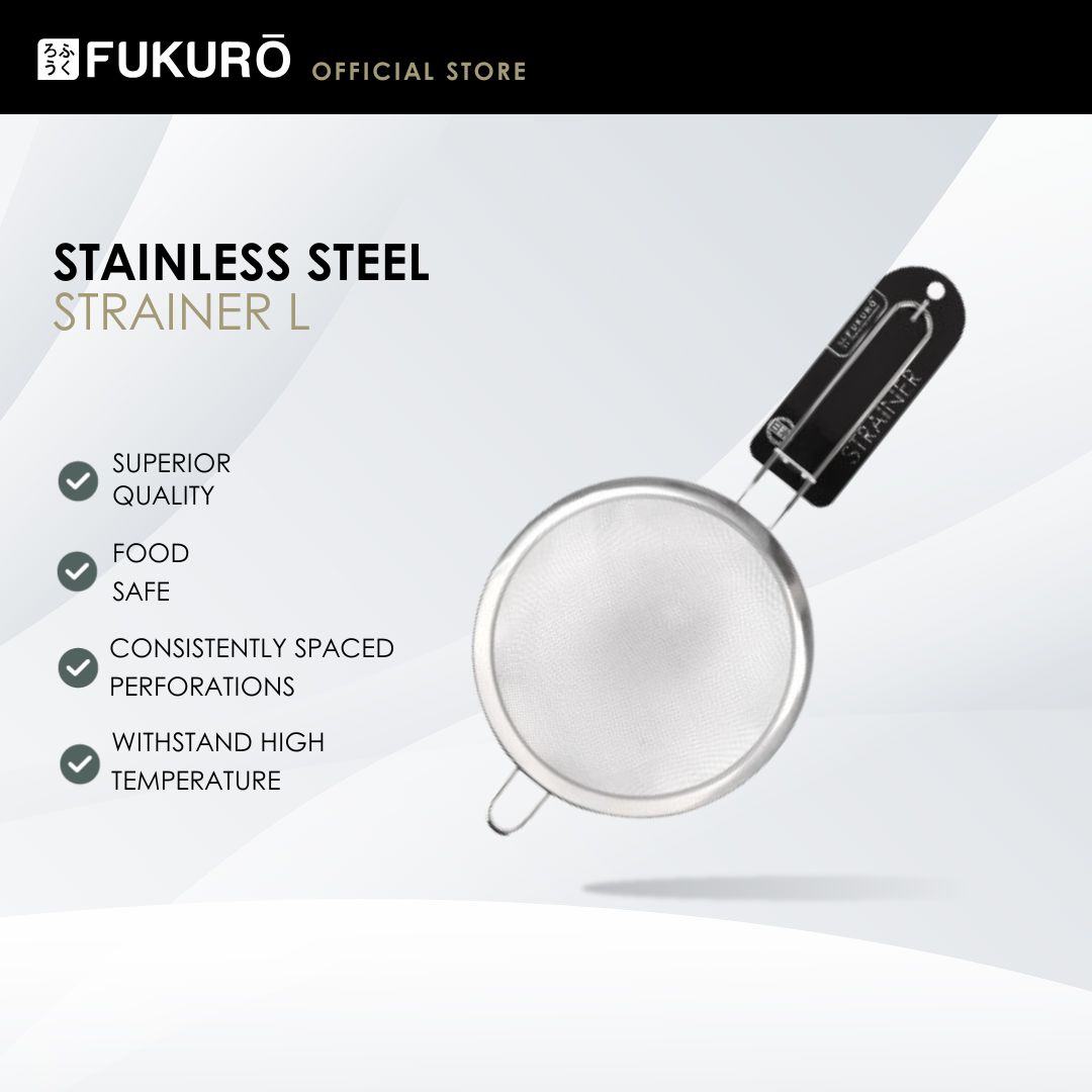 HH 0361 – Fukuro Stainless Steel Strainer L – With Packaging