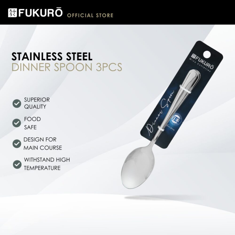 Fukuro Mizu Stainless Steel Dinner Spoon (3 pcs)