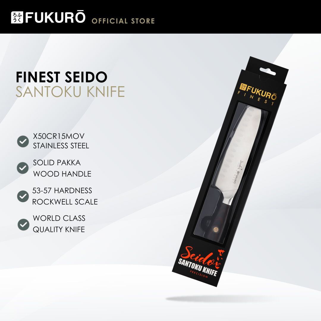 HH 0412 – Fukuro Seido Santoku Knife – With Packaging