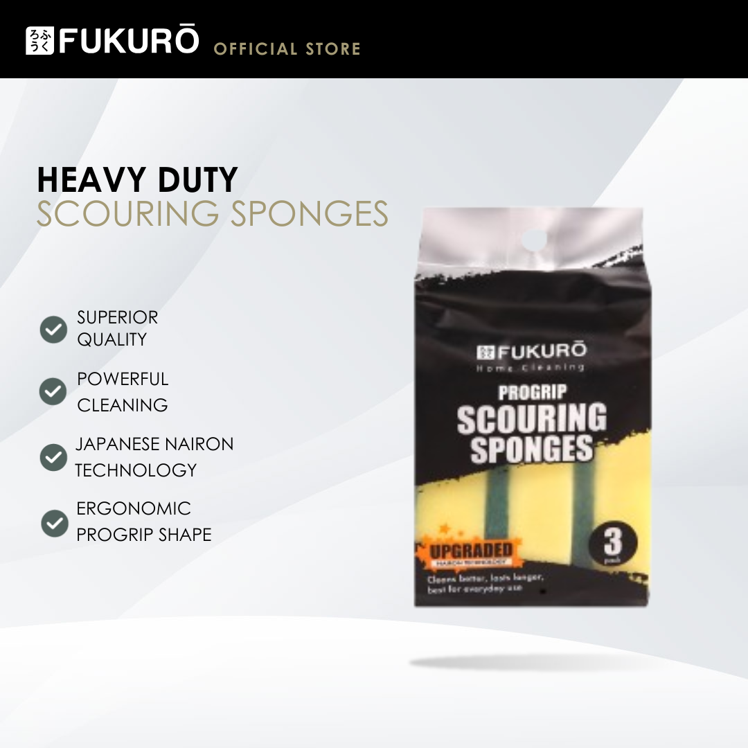 HH 2014 – Fukuro ProGrip Heavy Duty Scouring Sponges (3 pcs) – With Packaging