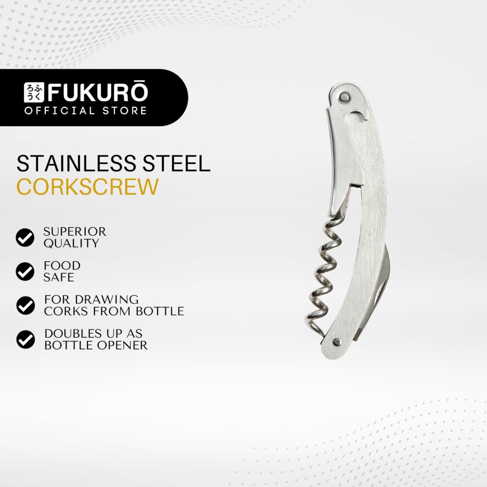 Fukuro Stainless Steel Corkscrew