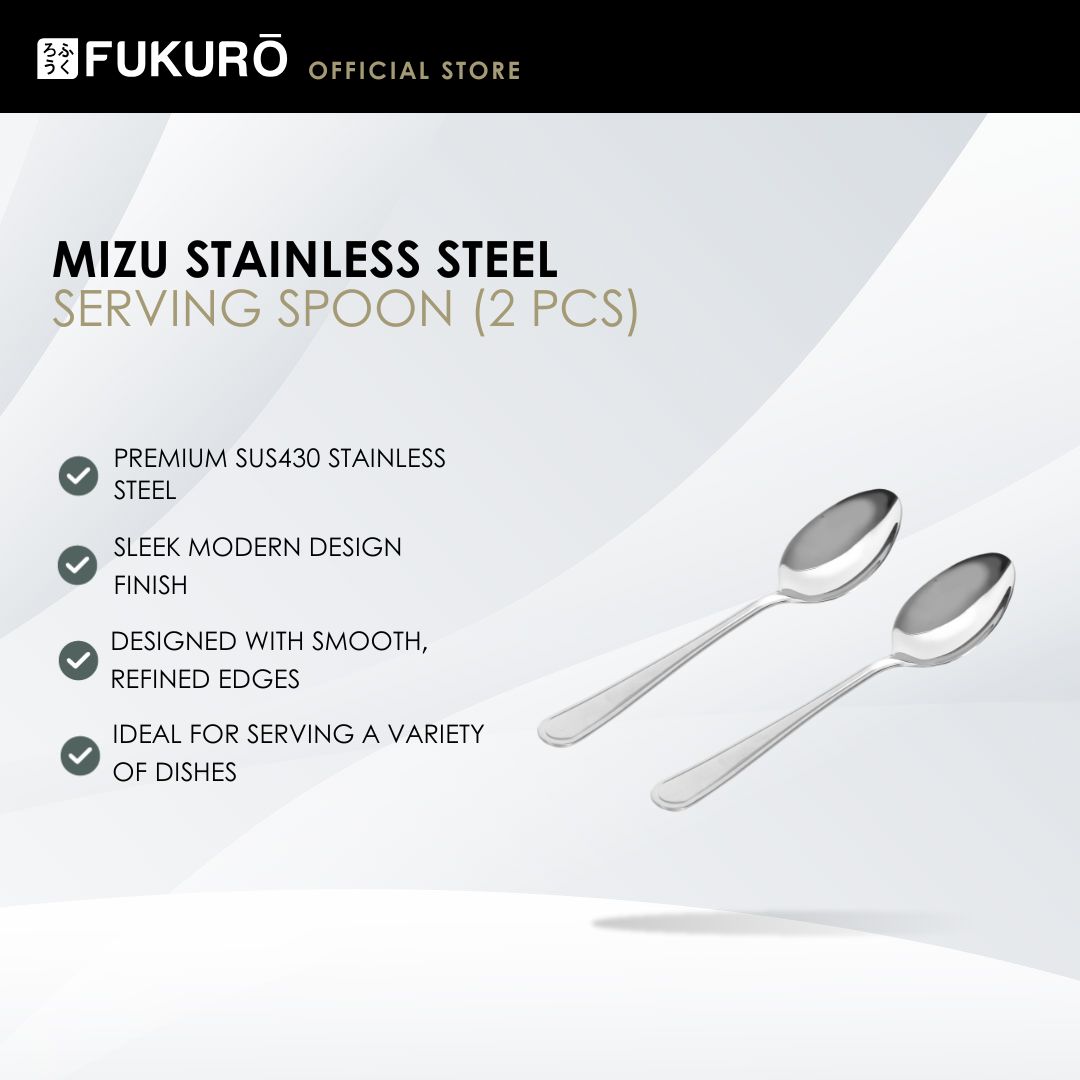 HH 0429 – Fukuro Mizu Stainless Steel Serving Spoon (2 pcs) – Without Packaging
