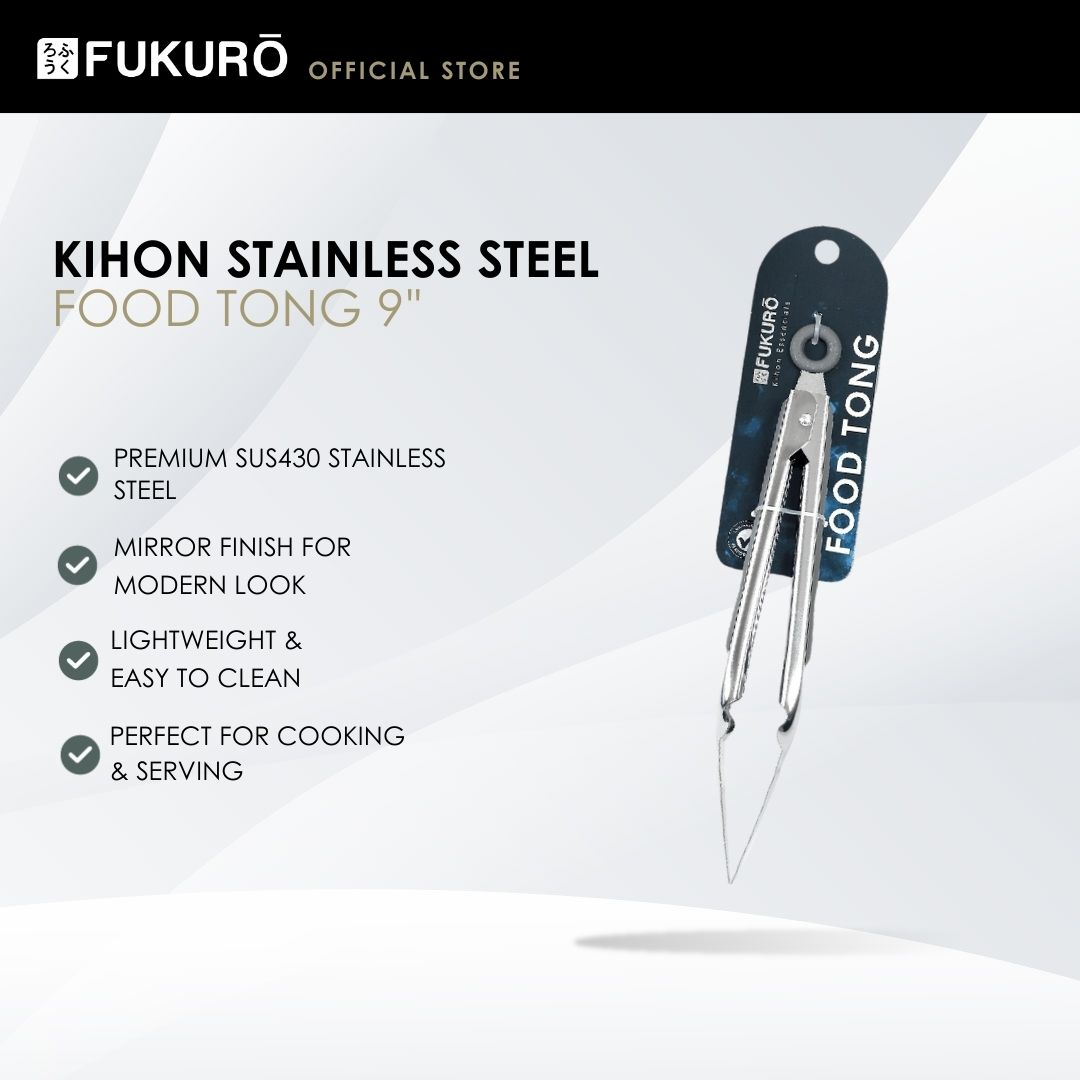 HH 0431 – Fukuro Kihon Stainless Steel Food Tong 9 – With Packaging