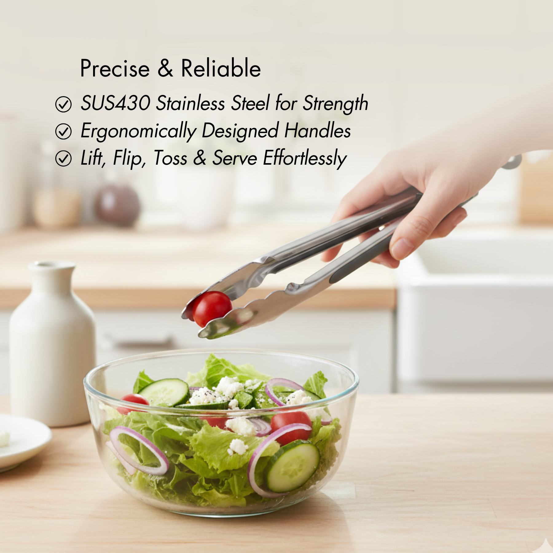 HH 0431, HH 0432 – Fukuro Kihon Stainless Steel Food Tong 12
