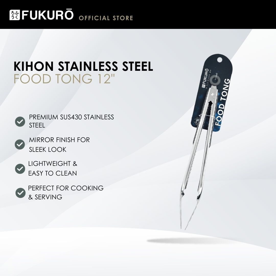 HH 0432 – Fukuro Kihon Stainless Steel Food Tong 12 – With Packaging