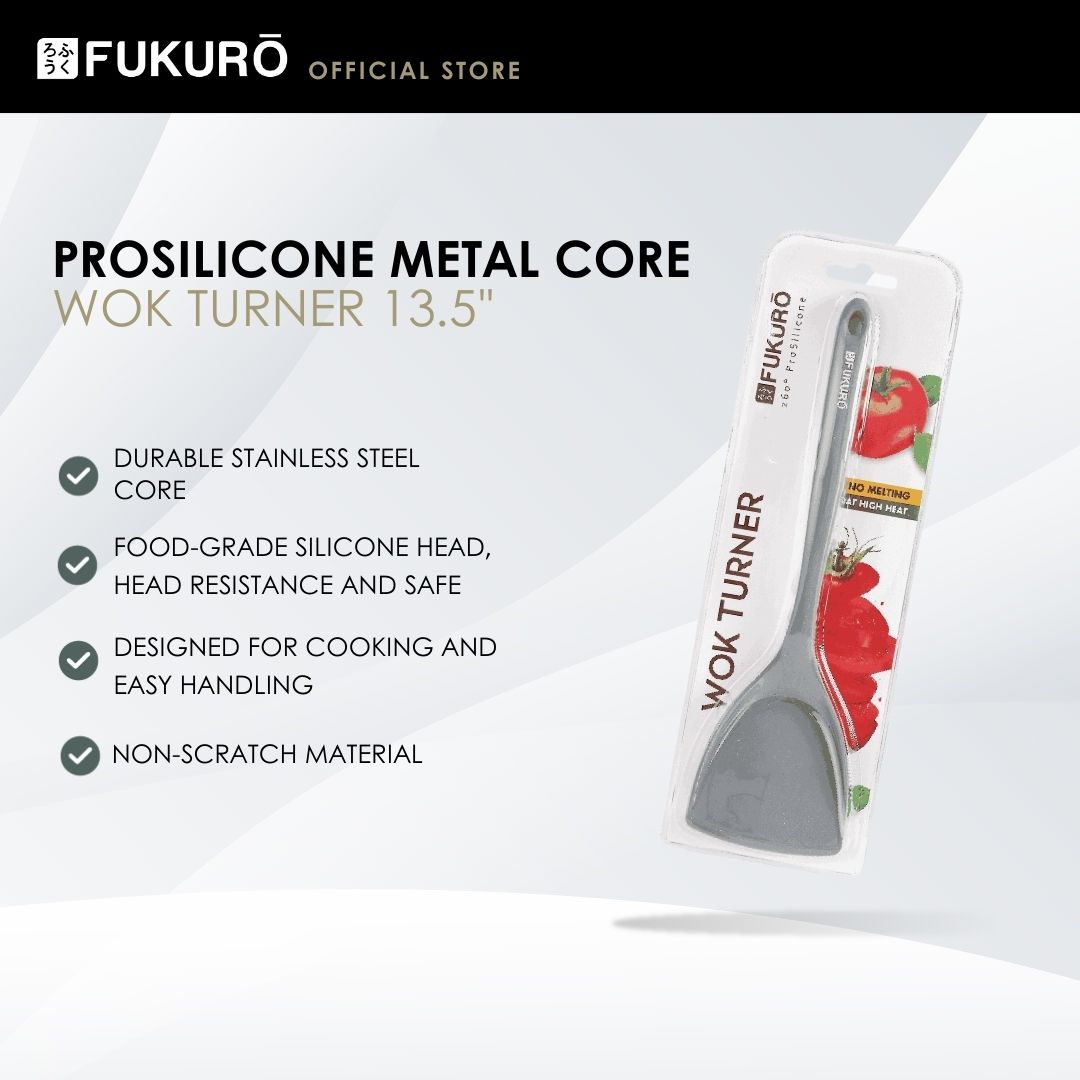 HH 0433 – Fukuro ProSilicone Metal Core Wok Turner 13.5 – With Packaging