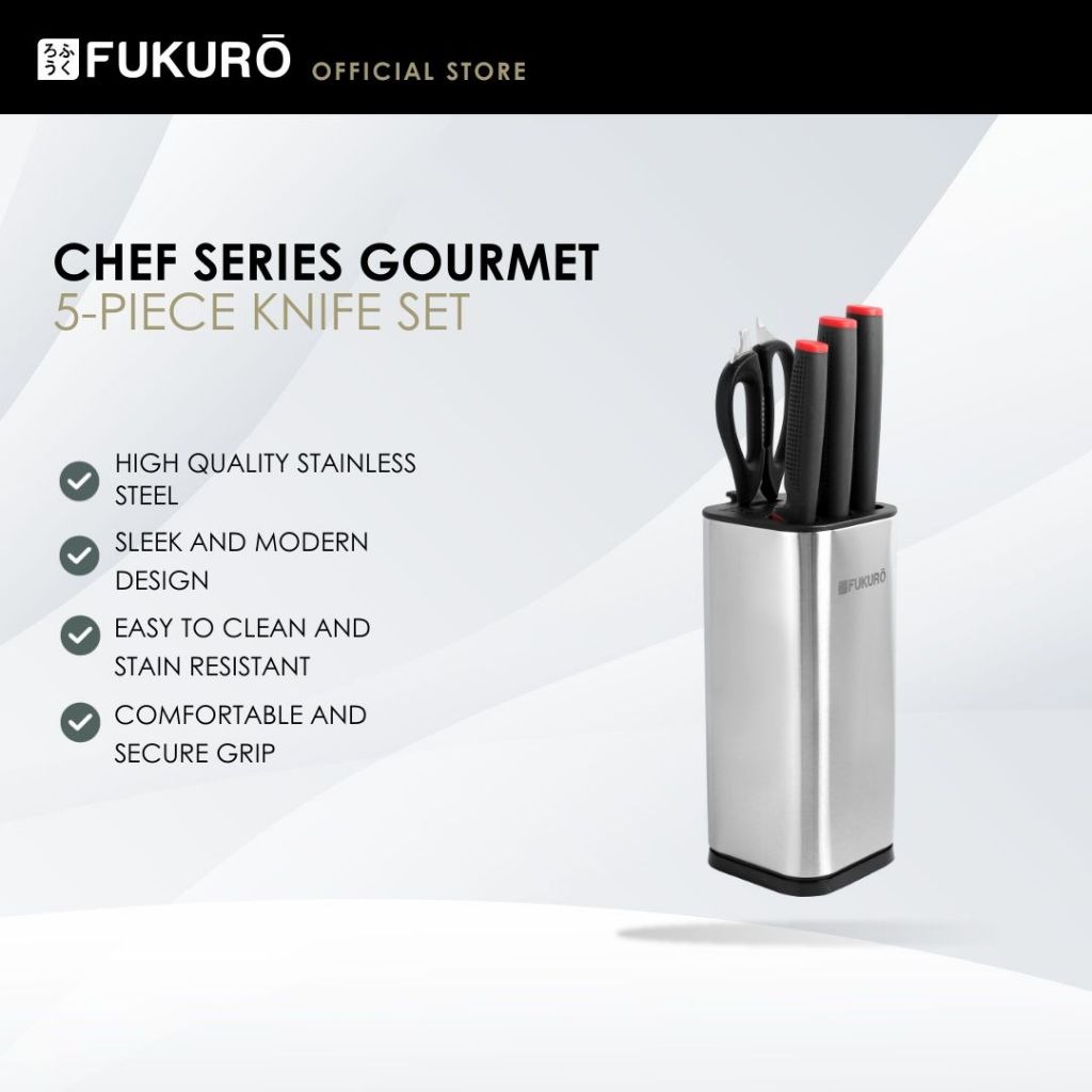 HH 0435 – Fukuro Chef Series Gourmet 5-Piece Knife Set – Without Packaging