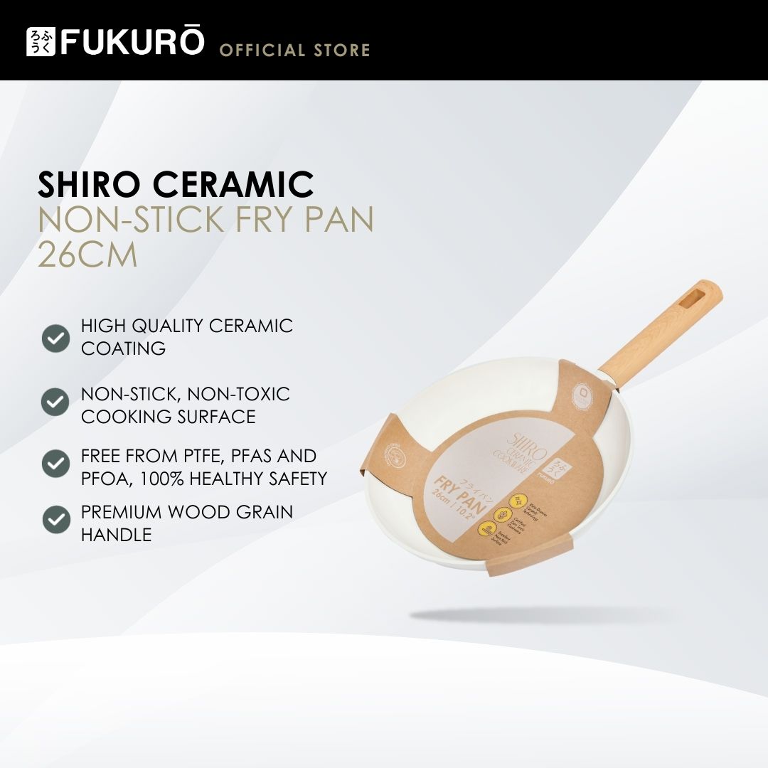 HH 3053 – Fukuro Shiro Ceramic Non-Stick Fry Pan 26cm – With Packaging