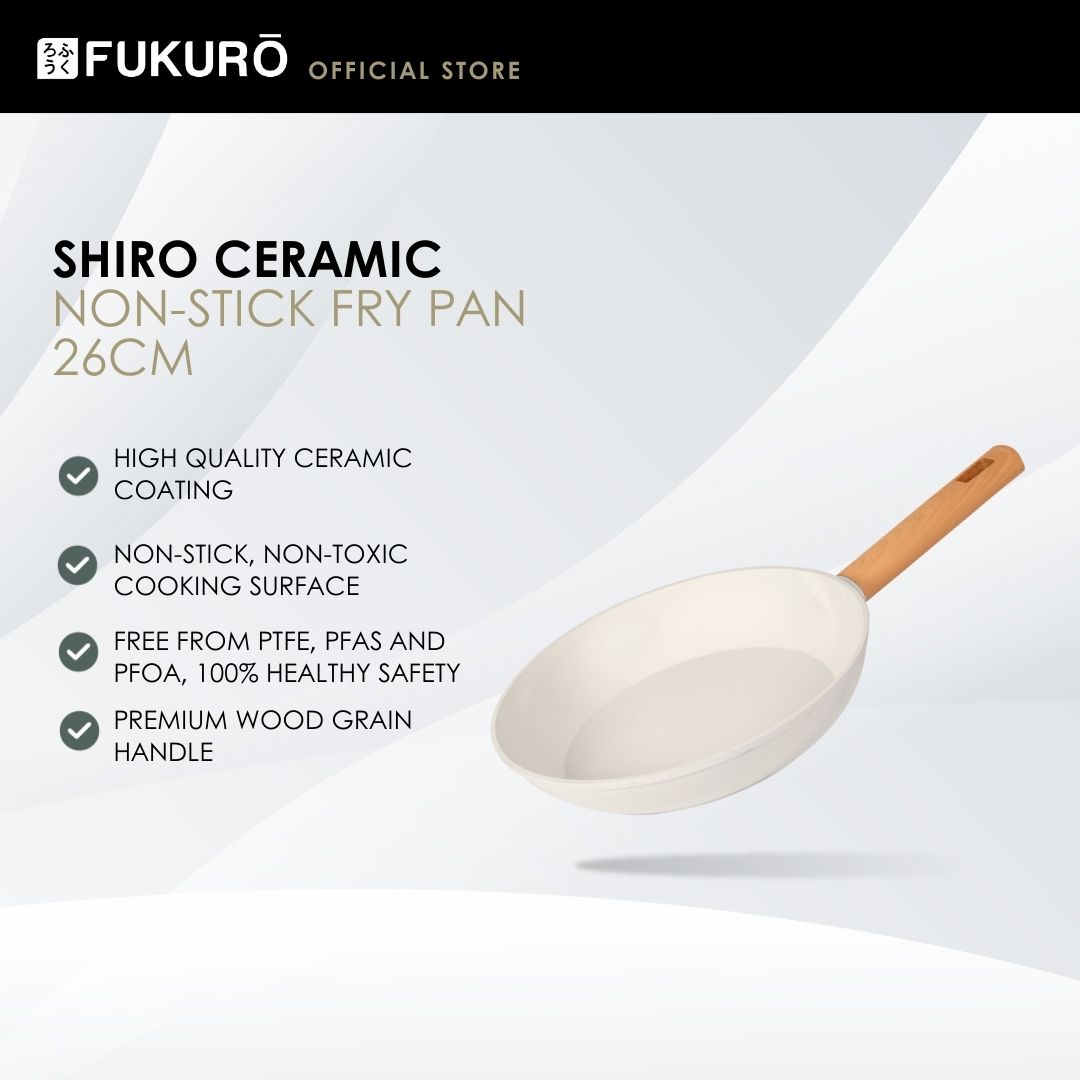HH 3053 – Fukuro Shiro Ceramic Non-Stick Fry Pan 26cm – Without Packaging