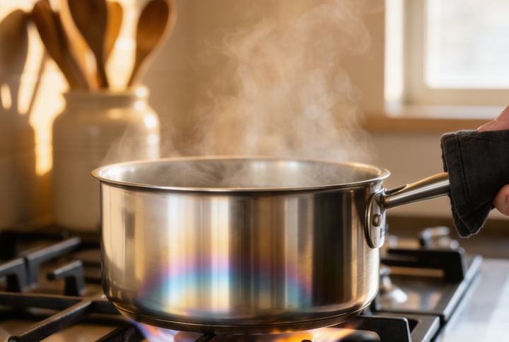 Why does stainless steel turn rainbow?